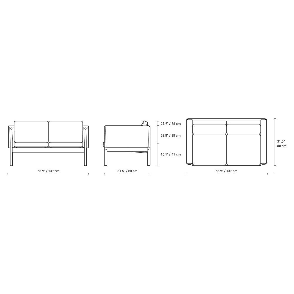 Wegner CH162 Sofa sofa Carl Hansen 