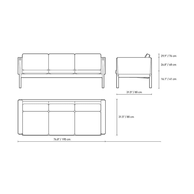 Wegner CH163 Sofa sofa Carl Hansen 