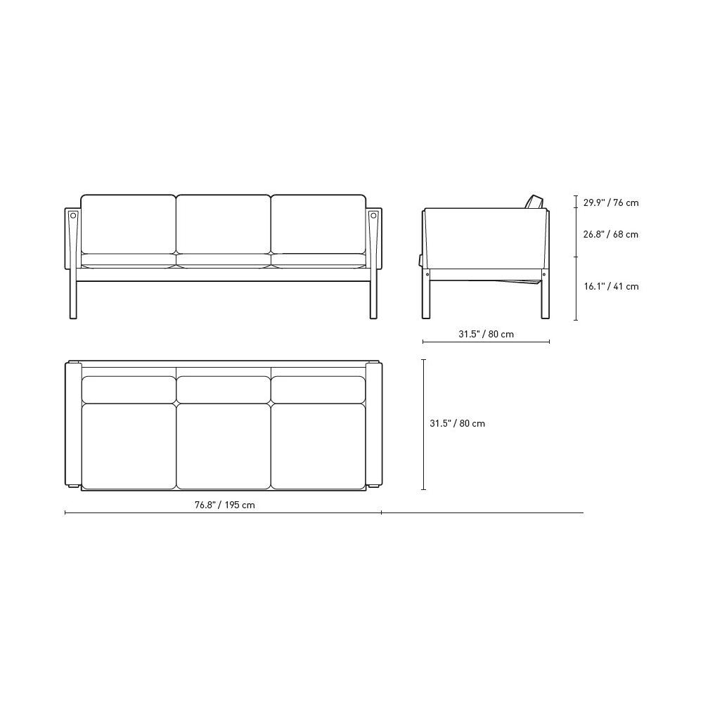 Wegner CH163 Sofa sofa Carl Hansen 