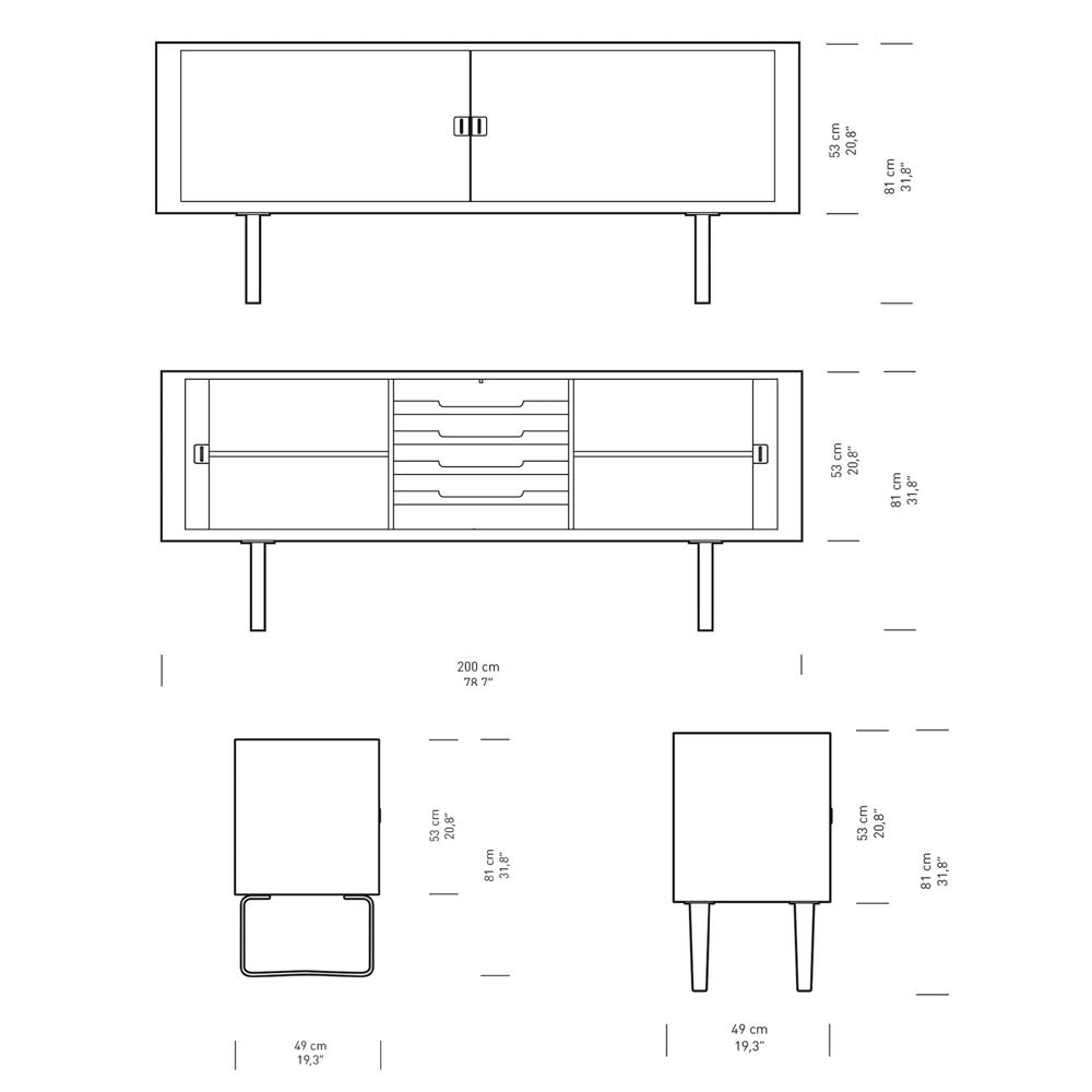 Wegner CH825 Credenza storage Carl Hansen 