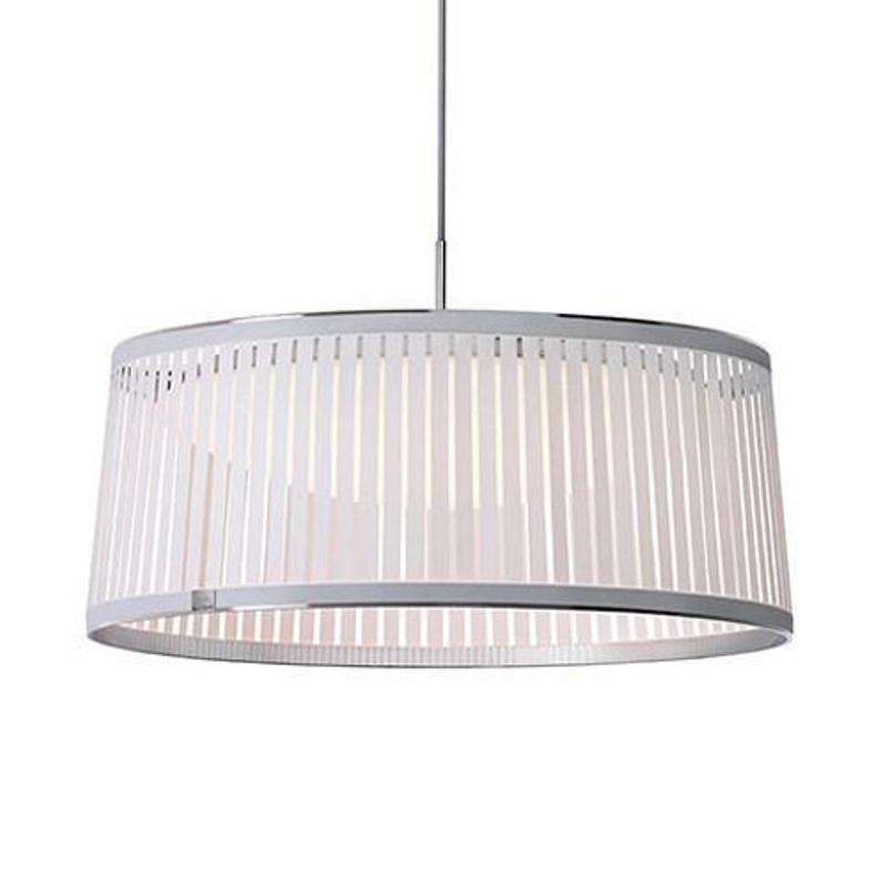 Solis Drum Led Suspension Lamp suspension lamps Pablo White 24" 