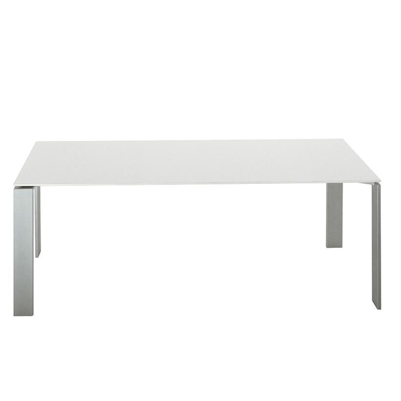 Four Soft Touch Table Tables Kartell Medium White Aluminum