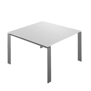 Four Soft Touch Square Table Tables Kartell White Aluminum 