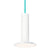 Cielo Hi-Bright Pendant Lamp hanging lamps Pablo White / White / Turquoise cord 