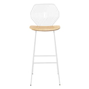 Wood & Wire Bar Stool Stools Bend Goods White 