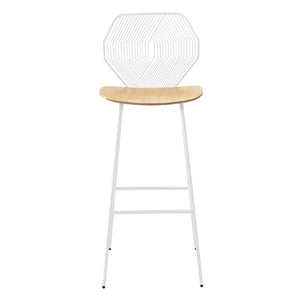 Wood & Wire Bar Stool Stools Bend Goods White 