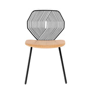 Wood & Wire Chair Side/Dining Bend Goods Black 
