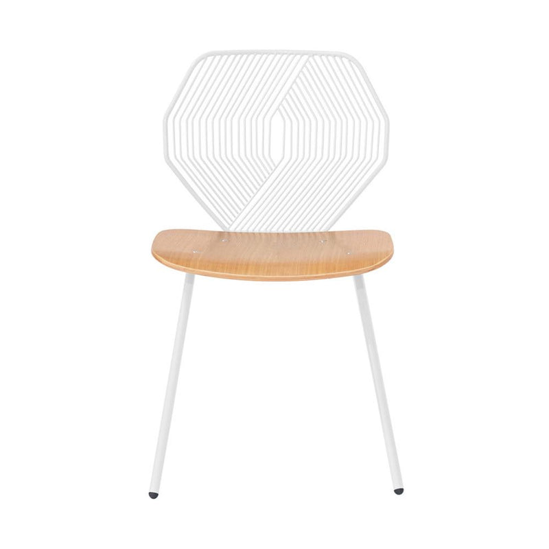 Wood & Wire Chair Side/Dining Bend Goods White 