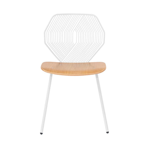 Wood & Wire Chair Side/Dining Bend Goods White 