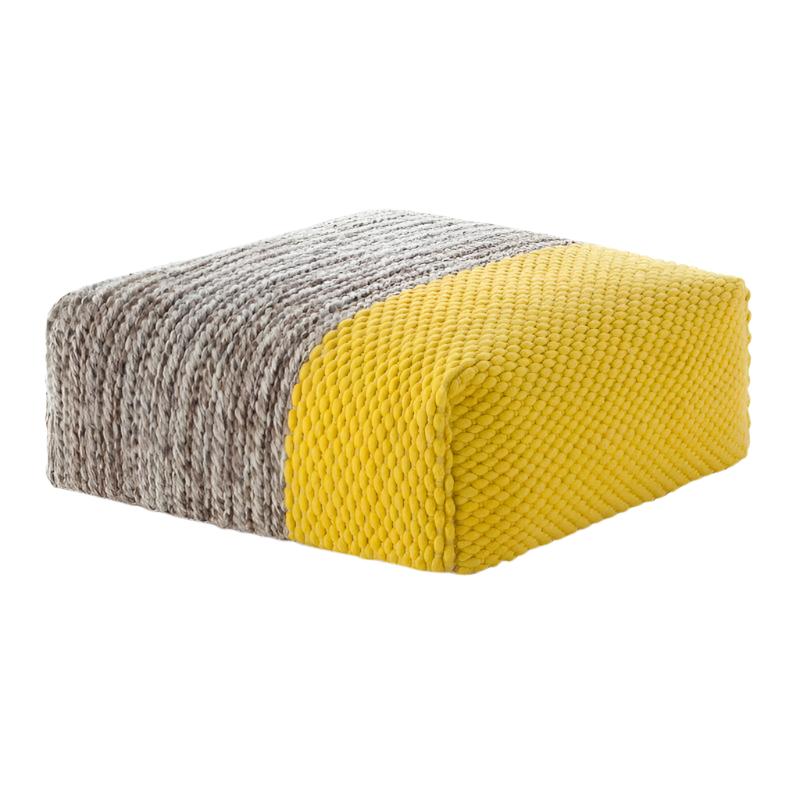 Mangas Space Square Plait Pouf pouf Gan Yellow 