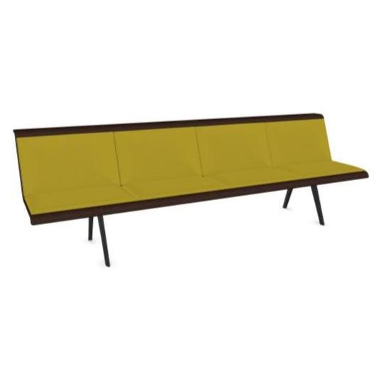 Zinta 4 Seats Waiting Bench Wood Benches Arper 