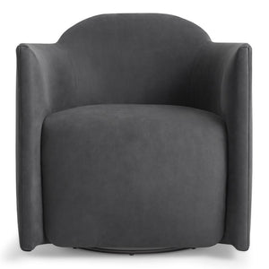About Face Swivel Lounge Chair lounge chair BluDot Ink Leather 