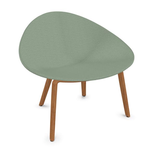 Adell 4 Leg Wood Lounge Chair With Fully Upholstered lounge chair Arper 