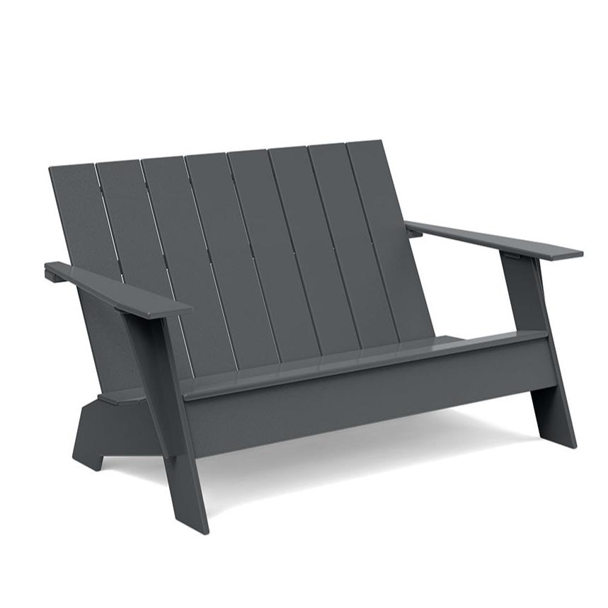 Adirondack Bench Benches Loll Designs Charcoal Grey 