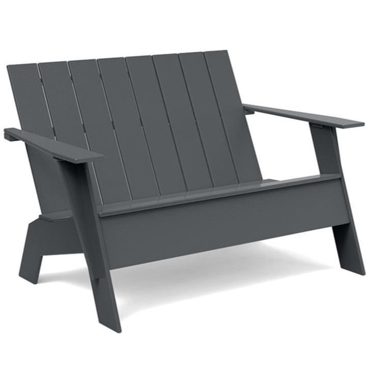 Adirondack Tall Bench Benches Loll Designs Charcoal Grey 