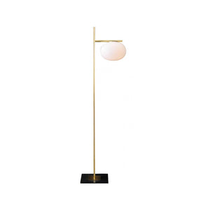 Alba Floor Lamp Floor Lamps Oluce 1 Light Satin Brass 