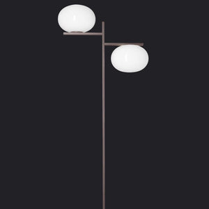 Alba Floor Lamp Floor Lamps Oluce 2 Lights Anodic Bronze 
