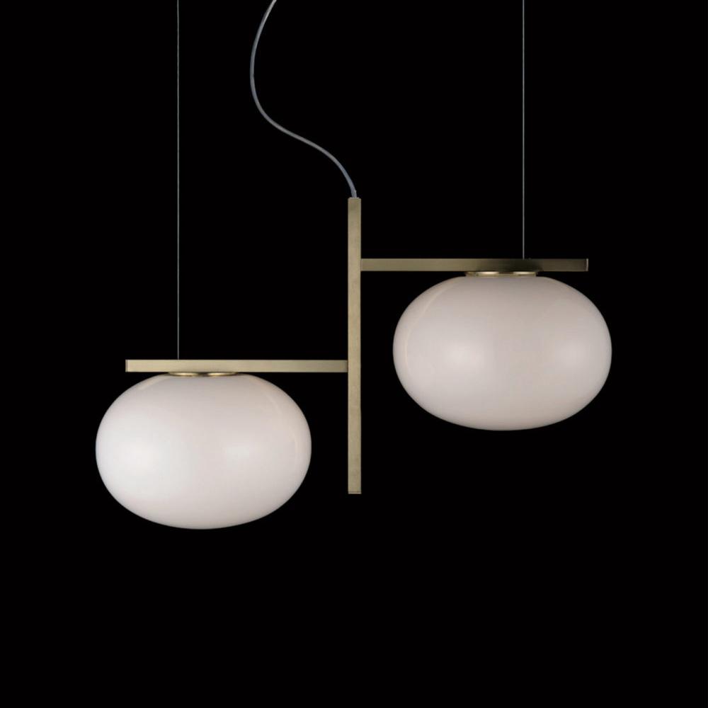 Alba Pendant Light Pendant Lights Oluce 2-Arms Satin brass 