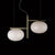 Alba Pendant Light Pendant Lights Oluce 2-Arms Satin brass 