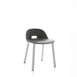 Alfi Low Back Chair With Aluminum Base Side/Dining Emeco Aluminum Dark Grey 