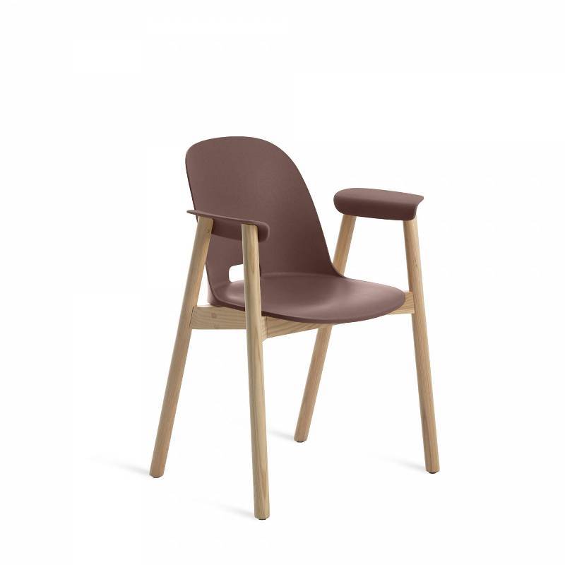 Emeco Alfi Armchair Chairs Emeco DARK BROWN LIGHT WOOD 