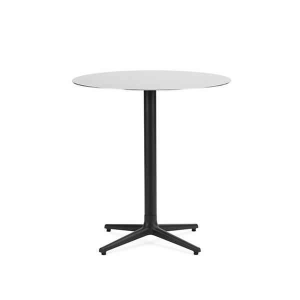 Allez Table 4 Leg Tables Normann Copenhagen Round 70cm Brushed Stainless Steel 