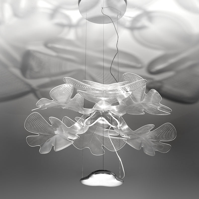 Chlorophilia LED Suspension suspension lamps Artemide 1 Tier Polished Aluminum 