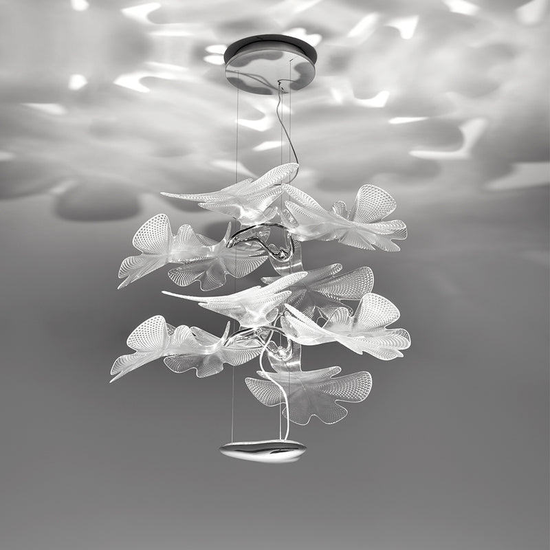 Chlorophilia LED Suspension suspension lamps Artemide 2 Tier Polished Aluminum 