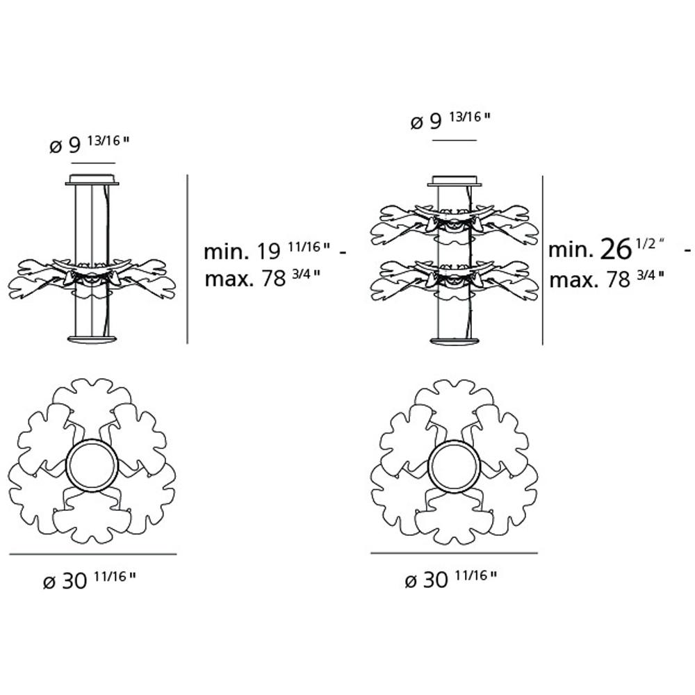 Chlorophilia LED Suspension suspension lamps Artemide 