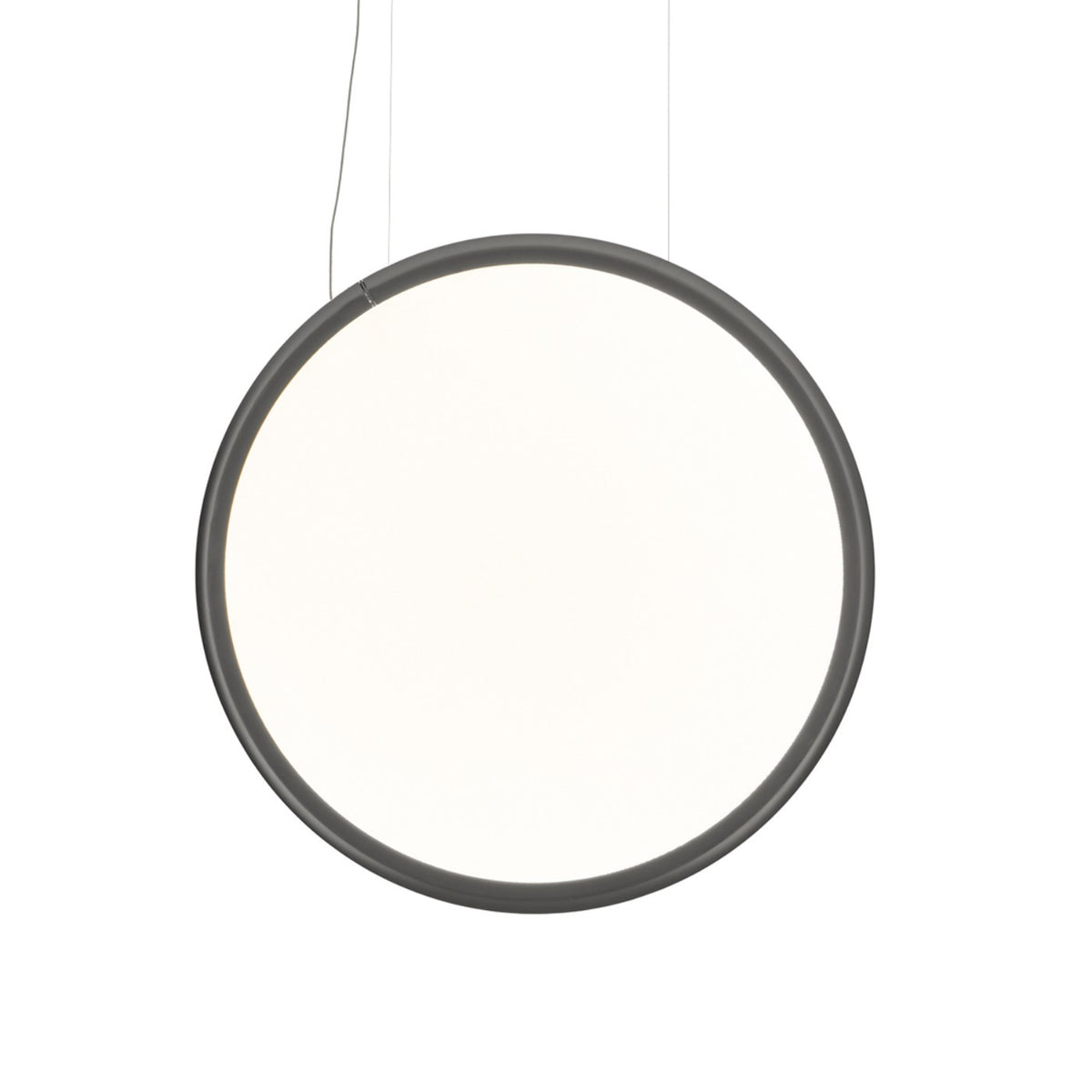 Discovery Vertical Suspension Pendant Lights Artemide 100 Transparent (Diffuser)Polished Aluminum (Rim) Dimmable 0-10V