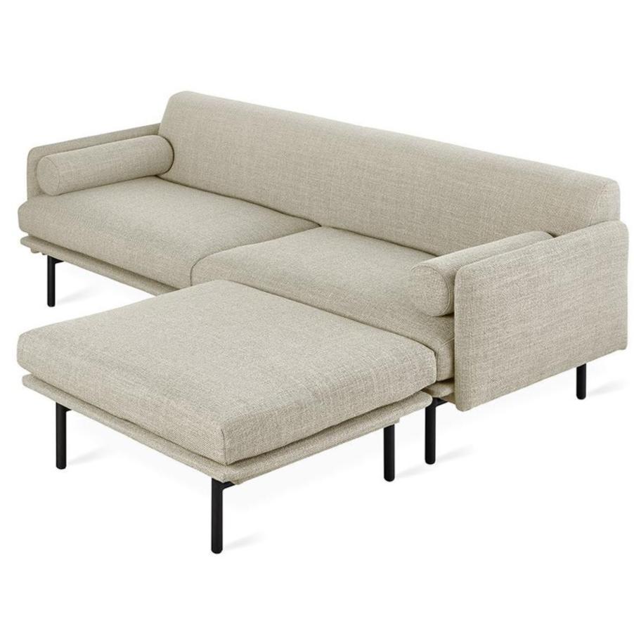 Foundry Bi-Sectional Sofa Gus Modern Andorra Almond Black 