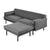 Foundry Bi-Sectional Sofa Gus Modern Andorra Pewter Black 