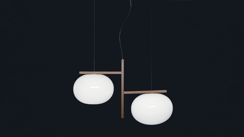 Alba Pendant Light Pendant Lights Oluce 2-Arms Anodic bronze 