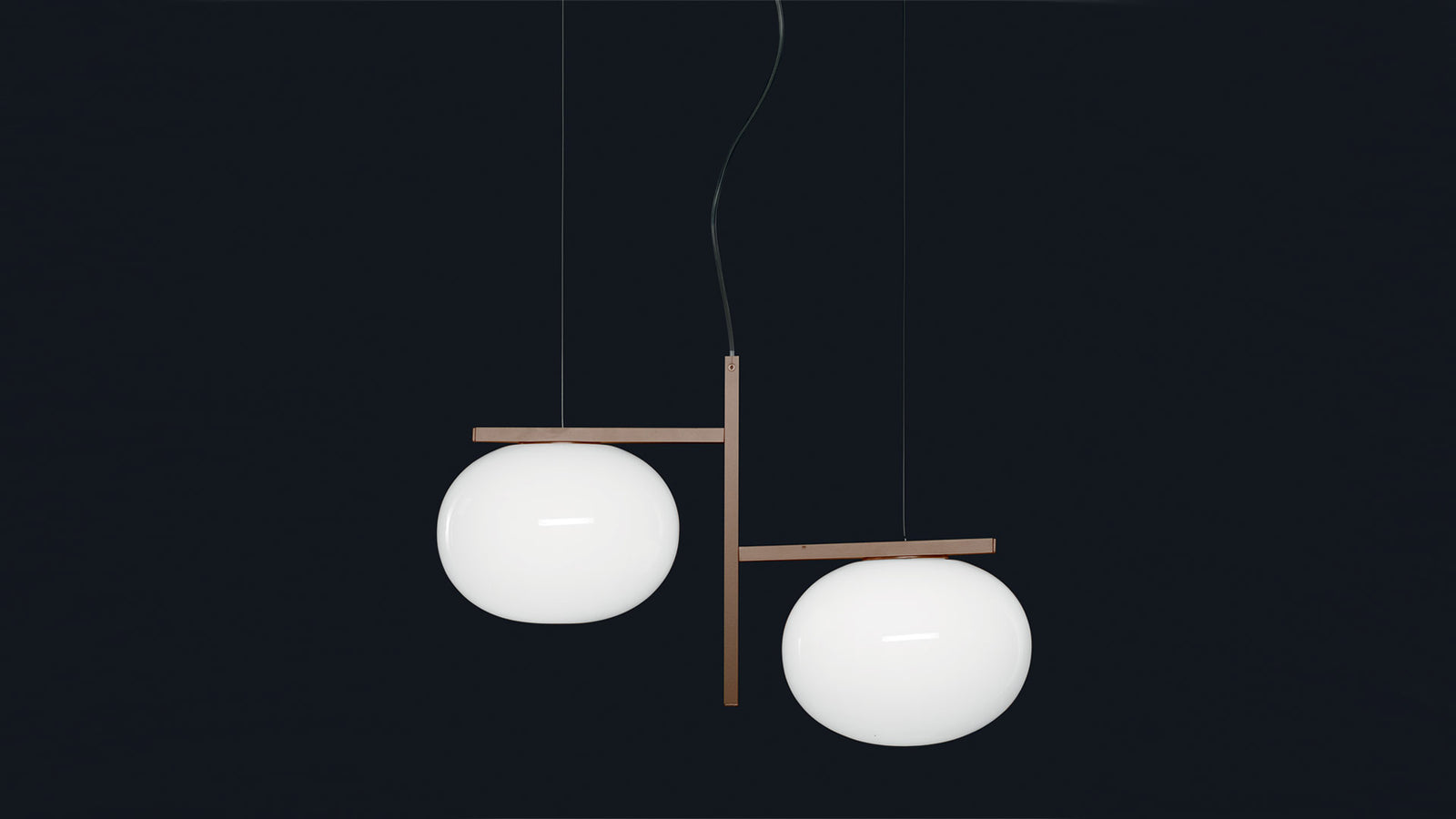 Alba Pendant Light Pendant Lights Oluce 2-Arms Anodic bronze 