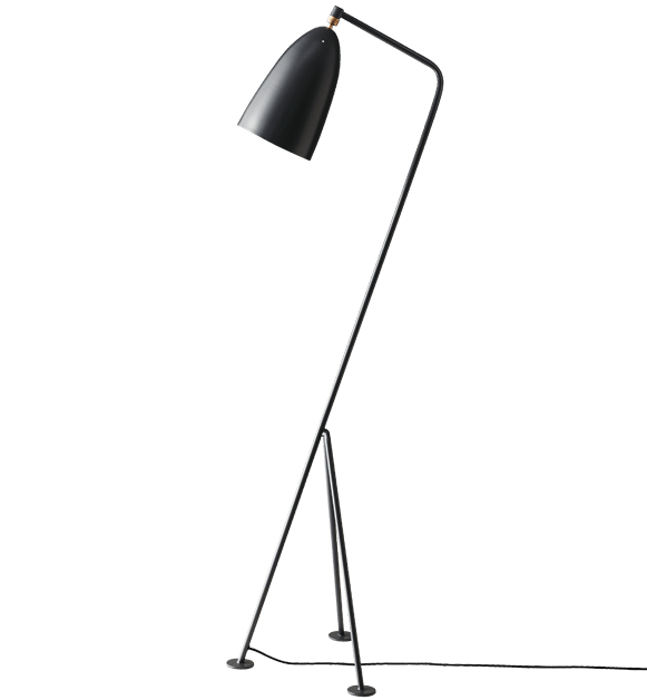 Grossman Grasshopper Floor Lamp Floor Lamps Gubi Anthracite Grey 