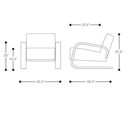 Armchair 400 Tank Chair lounge chair Artek 