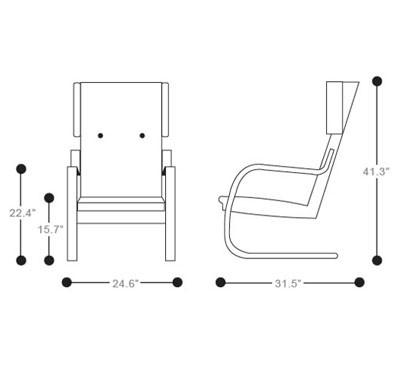 Armchair 401 lounge chair Artek 