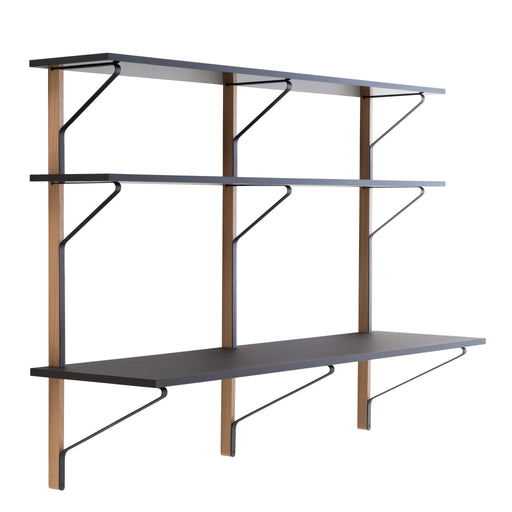 Kaari Wall Shelf with Desk Shelf Artek REB010: 78.7" W 