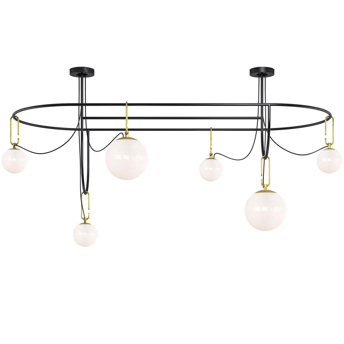 NH S5 Elliptic Suspension Pendant Lights Artemide Dimmable 2-Wire 