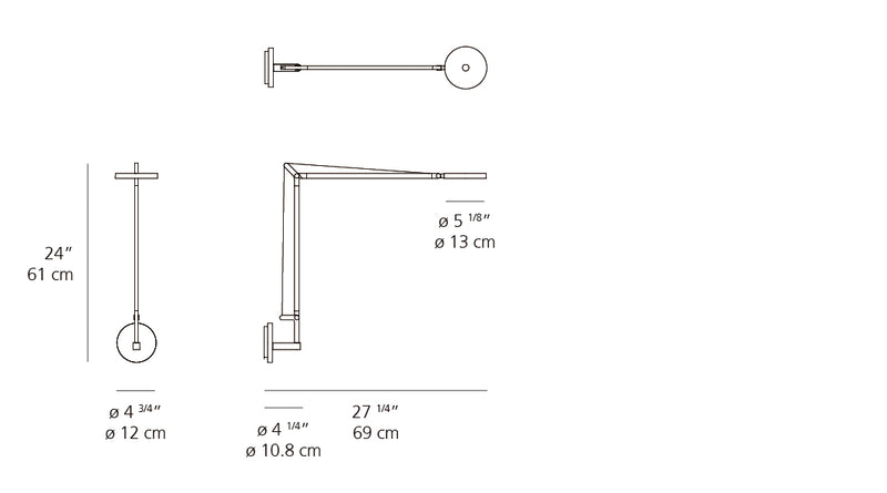 Demetra Swingarm Wall Sconce wall / ceiling lamps Artemide 