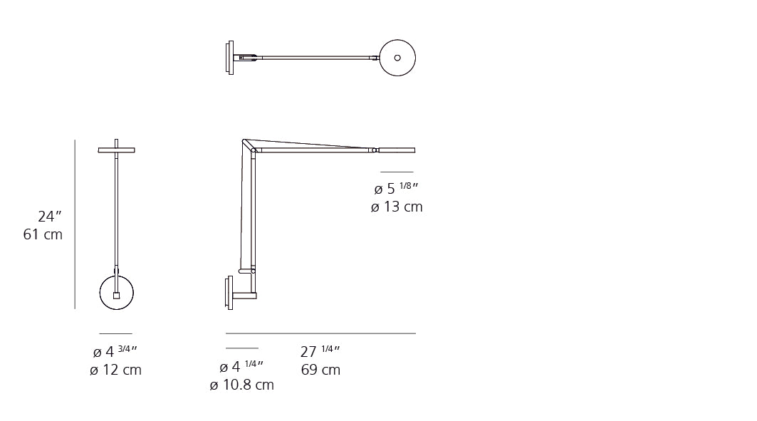 Demetra Swingarm Wall Sconce wall / ceiling lamps Artemide 