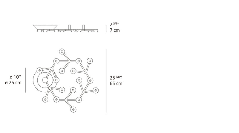 Led Net Circle Suspension hanging lamps Artemide 