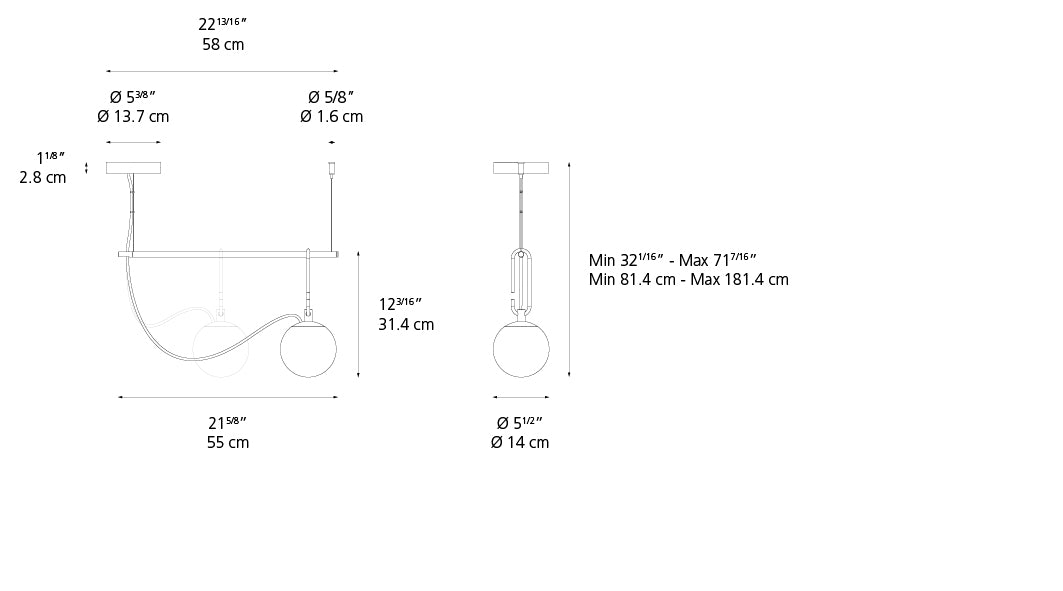 NH S1 Suspension Pendant Lights Artemide 