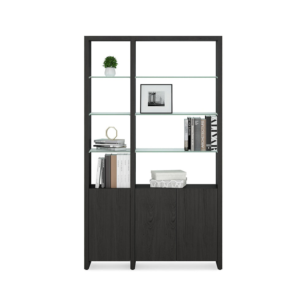 Linea 580012 2-Shelf System - 50 Inch Wide Shelf BDI Charcoal Stained Ash 