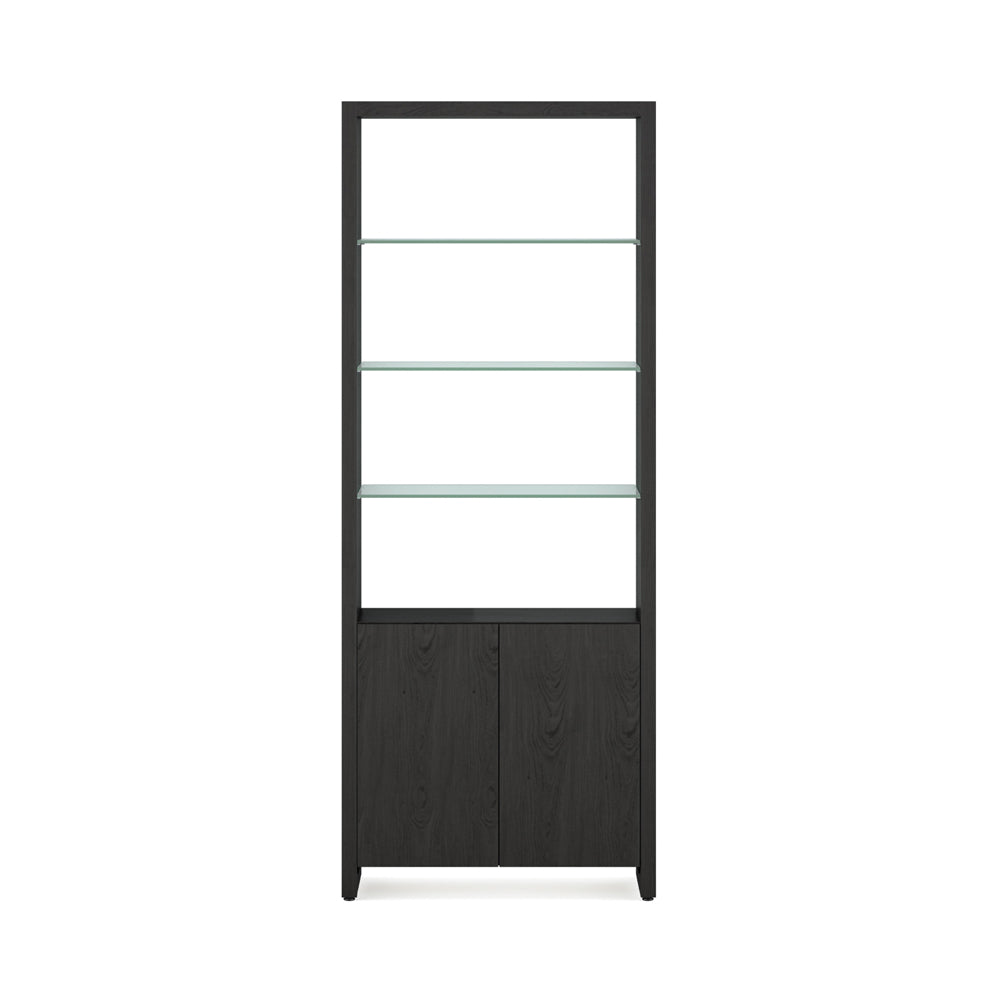 Linea Double Shelf 5802 Shelf BDI Charcoal Stained Ash 