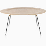 Eames Molded Plywood Coffee Table - Metal Base Coffee Tables herman miller White Ash +$50.00 Trivalent Chrome Base +$20.00 