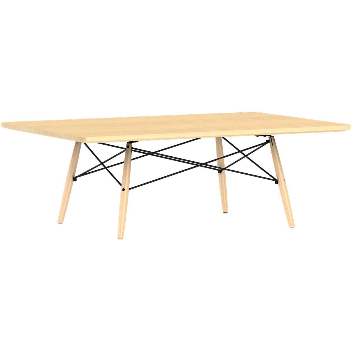 Eames Rectangular Dowel Leg Coffee Table Coffee Tables herman miller White Ash Natural Maple Black