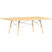 Eames Rectangular Dowel Leg Coffee Table Coffee Tables herman miller White Ash Natural Maple White
