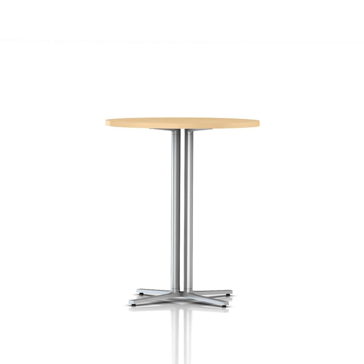 Everywhere Standing Height Table Dining Tables herman miller Natural Maple Metallic Silver 