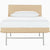 Nelson Thin Edge Bed - H Frame Legs Beds herman miller Twin Size Veneer Headboard White Ash Frame Finish